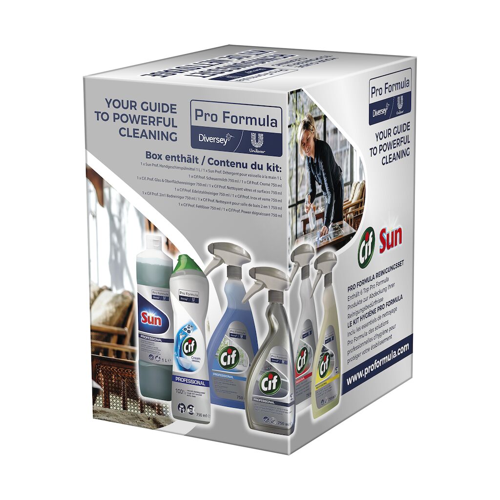 Pro Formula Reinigungsset gemischt 5 x 750 ml + 1 x 1 L Pro Formula Reinigungsset gemischt 5 x 750 ml + 1 x 1 L