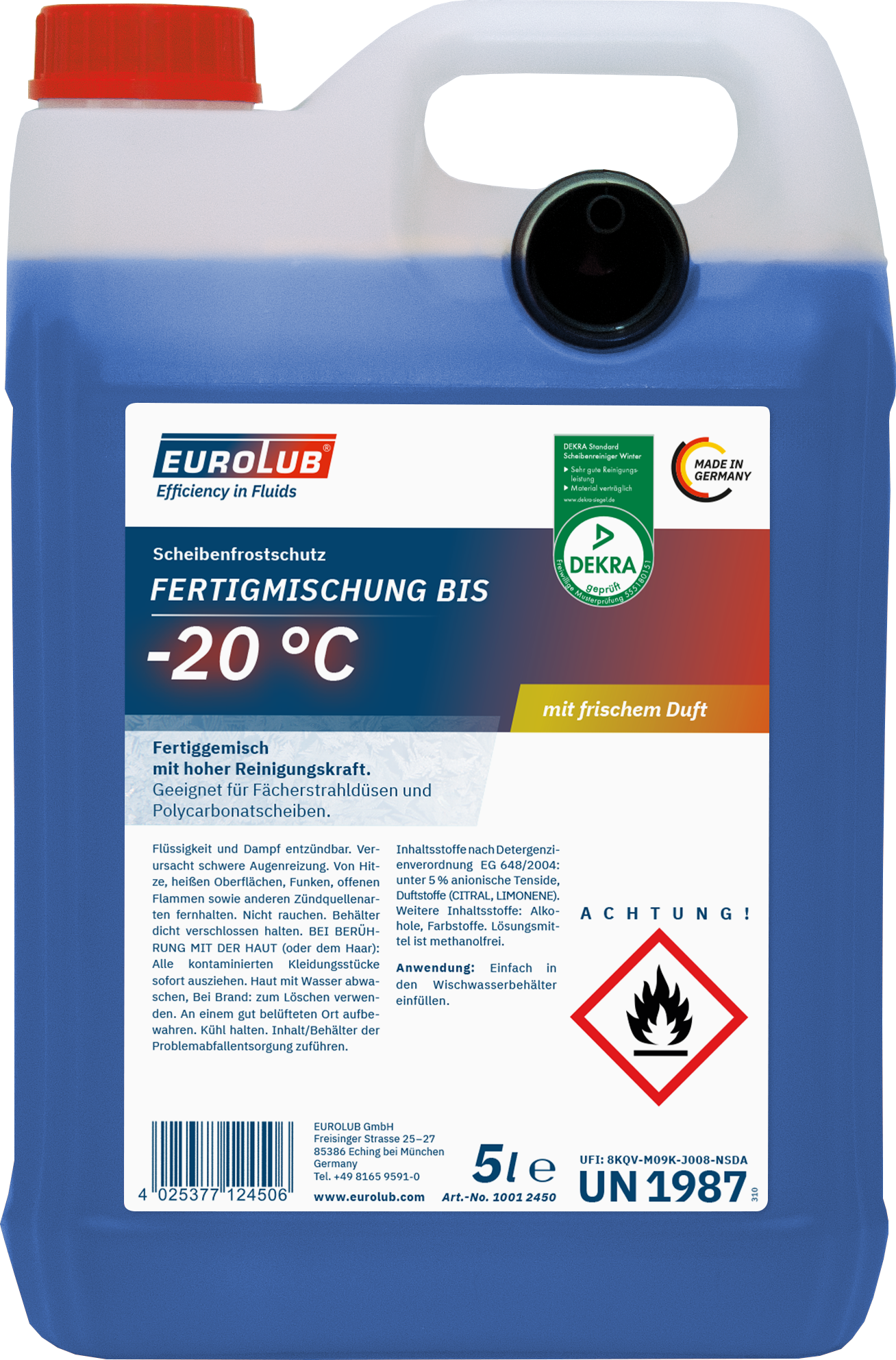 Scheibenfrostschutz Fertiggemisch -20°C 5 L Scheibenfrostschutz Fertiggemisch -20°C 5 L